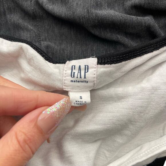 GAP Maternity Small Tank Top Layered Black White Scoop Neck Sleeveless - Picture 2 of 7